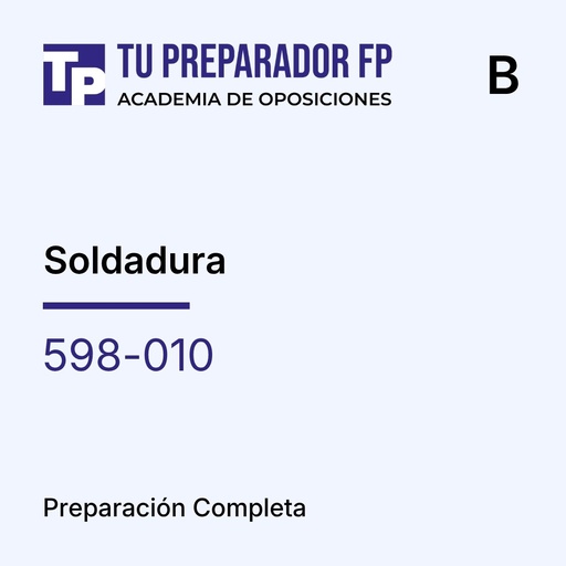 Preparación Completa - Soldadura (598-010) - B