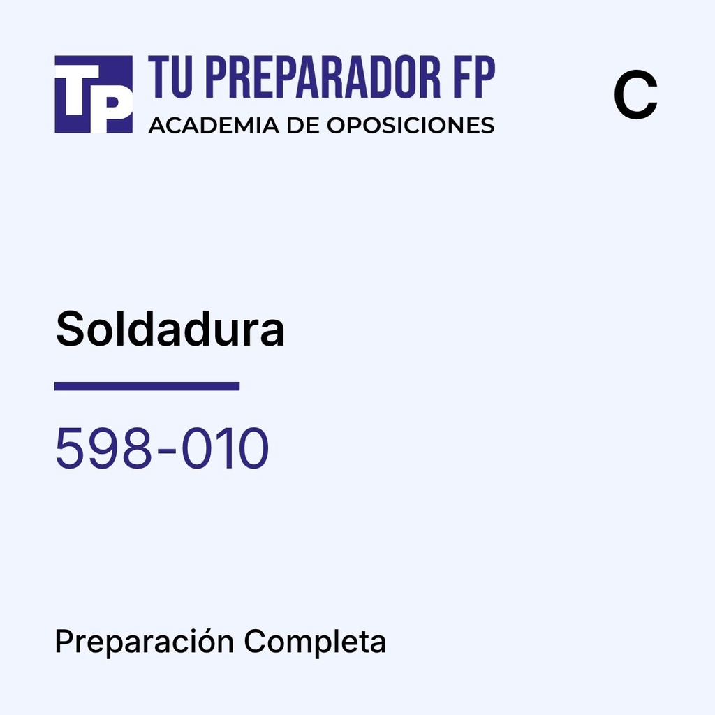 Preparación Completa - Soldadura (598-010) - C